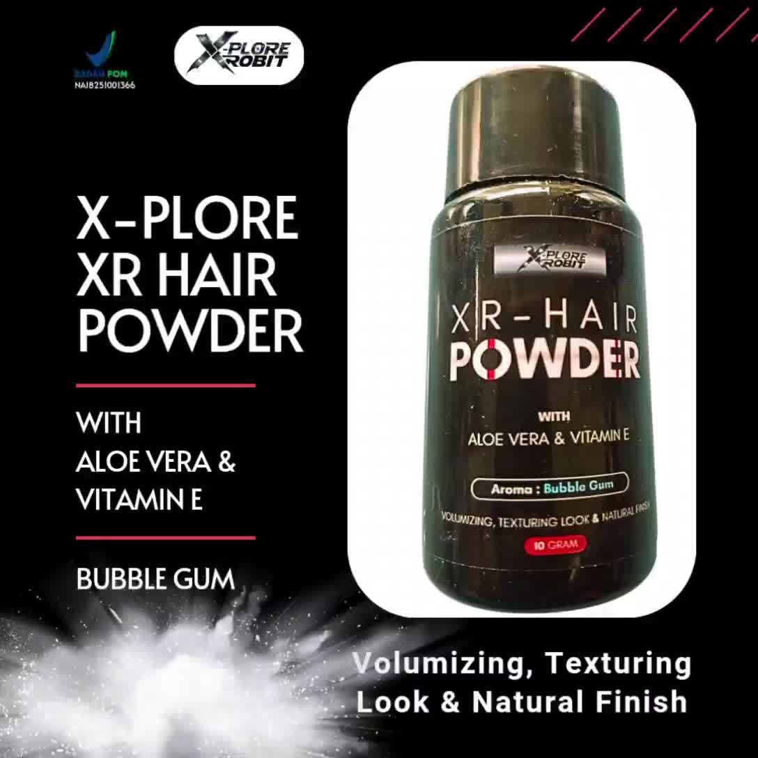 Hair Powder XPlore 10 Gra With Aloe Vera, Vitamin C Penataan Rambut Berminyak Kering Natural mengembang anti Lepek Pomade Ketombe pengembang rambut pria