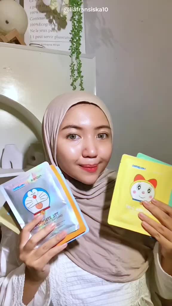 [ FREE GIFT ] EVERBEAUTY BIOAQUA x DORAEMON Masker Wajah Muka Facial Mask 28 ml Extra Size BPOM HALAL Milk Niacinamide/ Tea Tree/ Tri-C Arbutin/ 7x Ceramide/ Cica Ectoin/ Ha Ceramide Mencerahkan Kering Perawatan Kusam Berminyak Lemon Pencerah Komedo