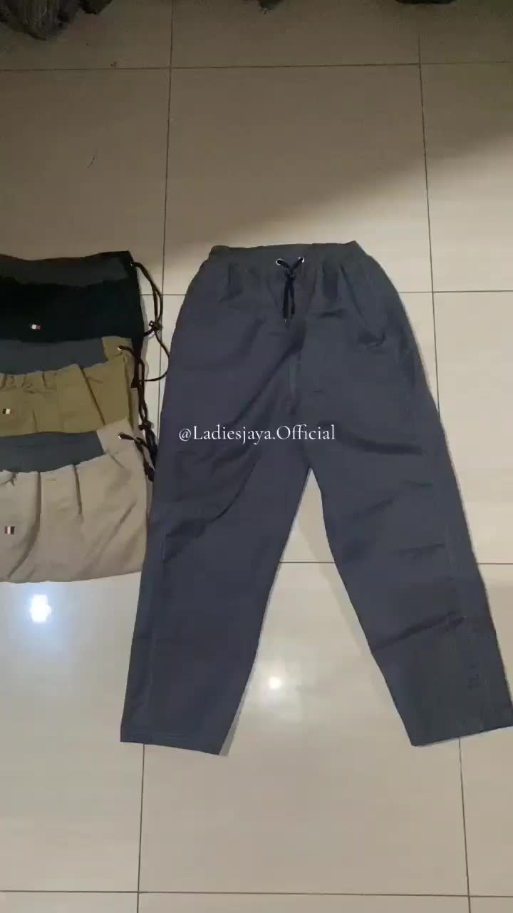 CELANA CHINOS PANJANG PRIA DISTRO LAGI HITS 100 RIBU - 4 PCS / Abu Cream Hitam Mocca - 4 Pcs - Twil Katun Jova - Pinggang Melar Full Karet Harian Kantong Twill Cowok