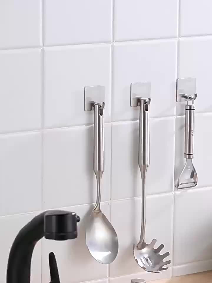 Gantungan Stainless Hook Hanger Tempel Tembok Dinding Kuat  Adhesive