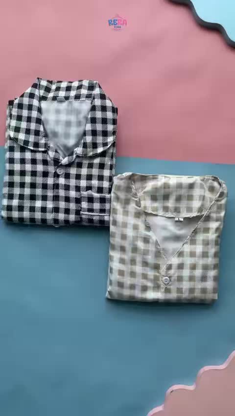 PIYAMA ANAK MOTIF KOTAK PINK  NAVY HITAM KUNING MOCA BAJU TIDUR ANAK MURAH LUCU BY.ReraKids.id Perempuan Fashion