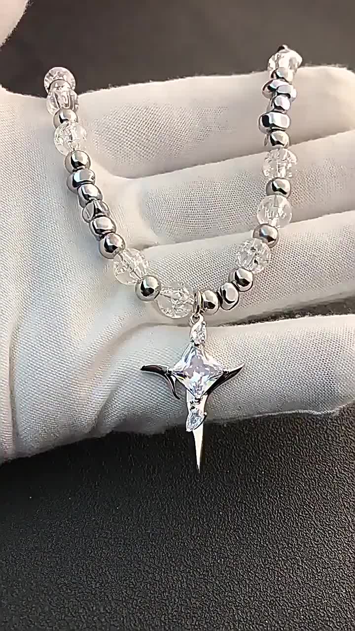 New EN241 kalung cowok titanium keren anti karat 50CM Rantainya terbuat dari baja titanium, Liontinnya terbuat dari paduan Silver Pria Wanita Unisex,Trendy Rantai Korea Japan Street Style hadiah tahun baru