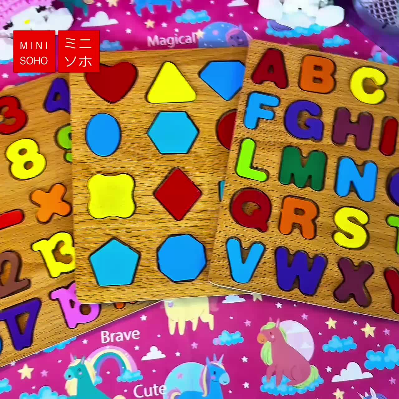 Mainan Anak Edukasi Puzzle Wooden Jigsaw Kayu 3D Edukatif Premium Besar Huruf Angka ABC Geometri
