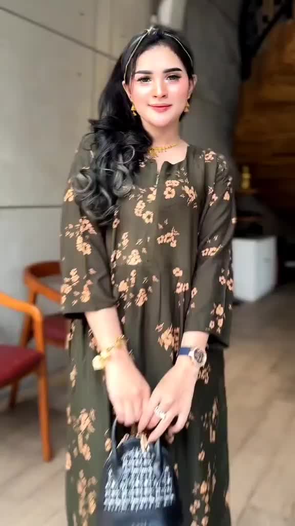 DASTER CHIBI WANITA JUMBO LENGAN 3/4 TERBARU TERLARIS Busui Kancing Dress Bumil Rayon Panjang Samping Tebal