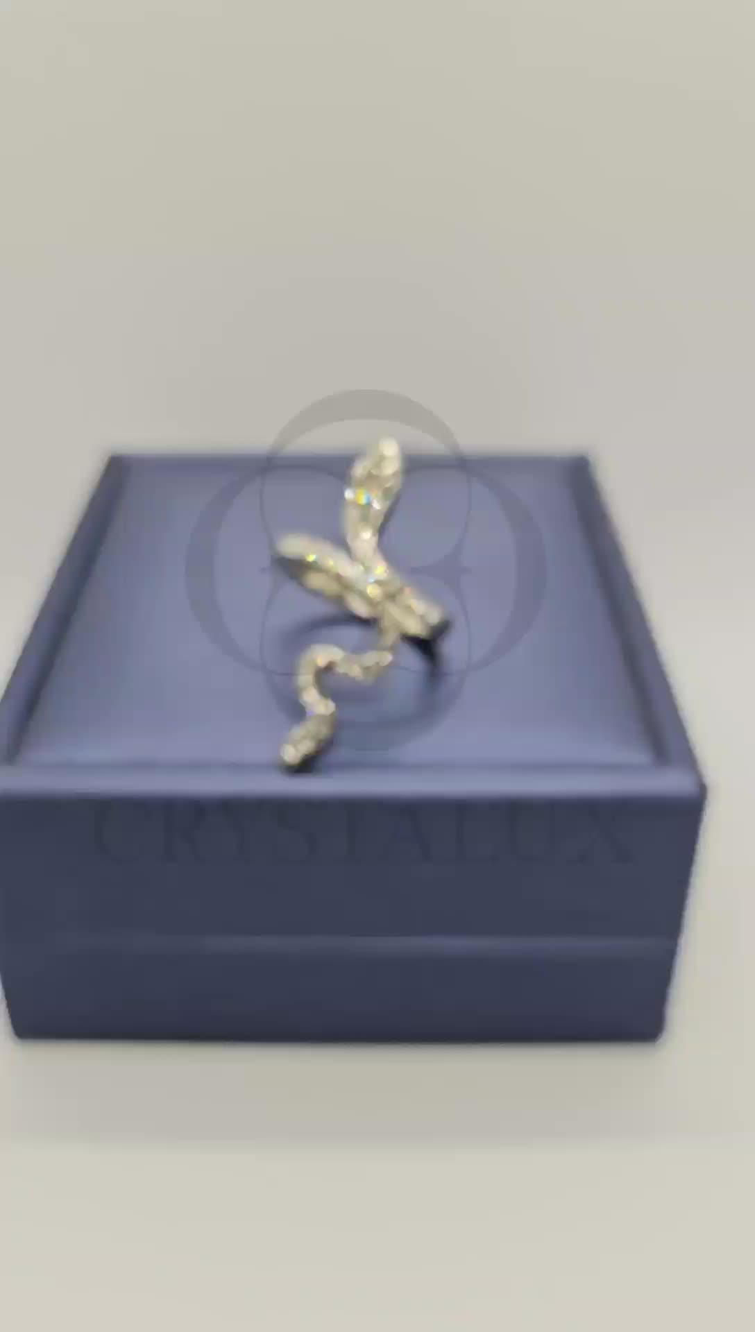 Crystalux - Cincin Wanita Ular Anti Karat Rhodium - Alexandra Ring