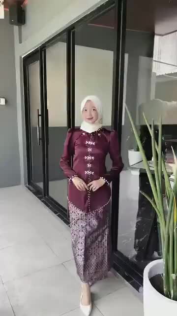 Safiya One Set Baju Kurung Melayu Rok Songket Modern Premium Termurah Atasan Kurung Wanita Terbaru Kekinian Setelan Kondangan Bridesmaid lebaran gamis Kebaya Pesta Mix Full Payet Bahan Satin Lembut One Set Malaysia Coklat Mahogany