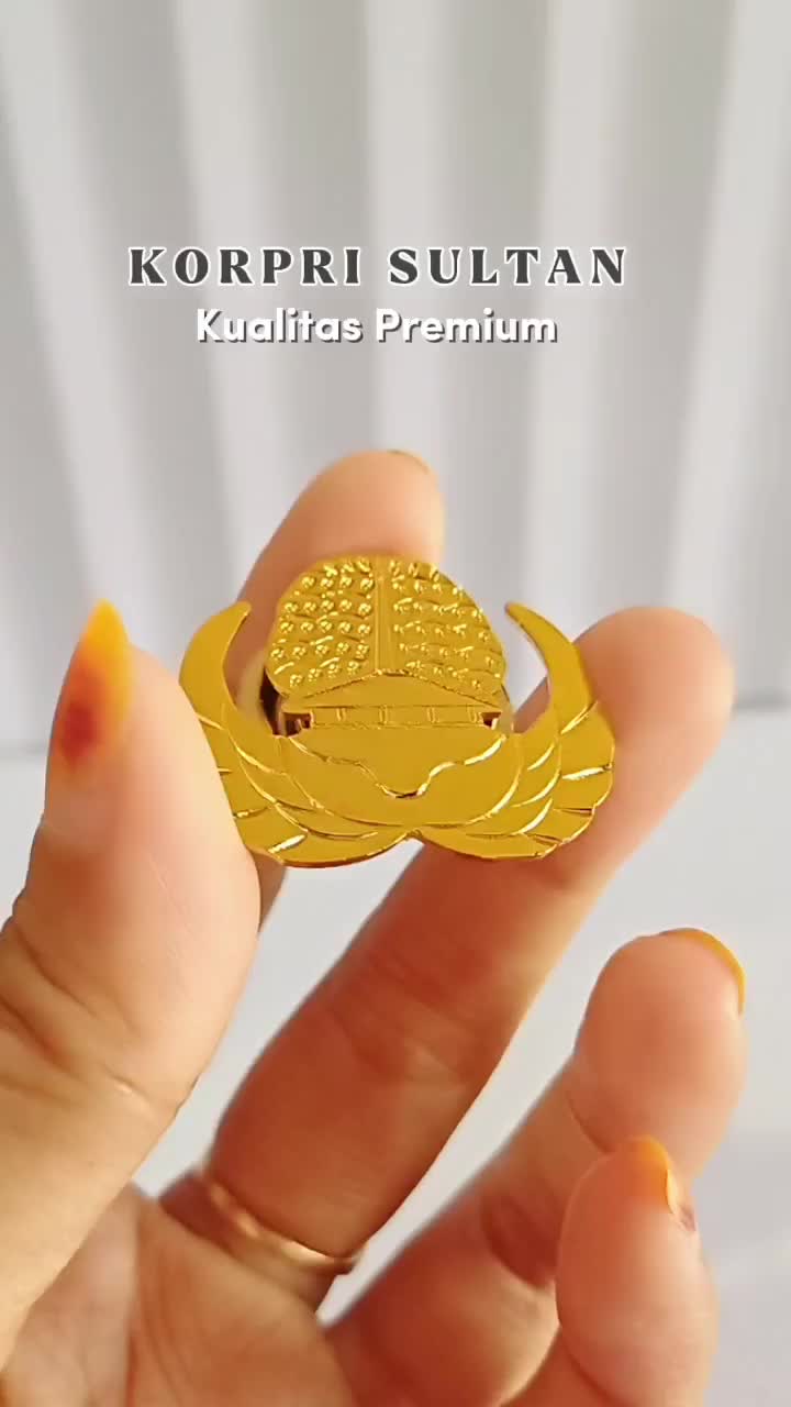 Lencana Korpri ASN Premium PIN Design Polos Peniti - Magnet