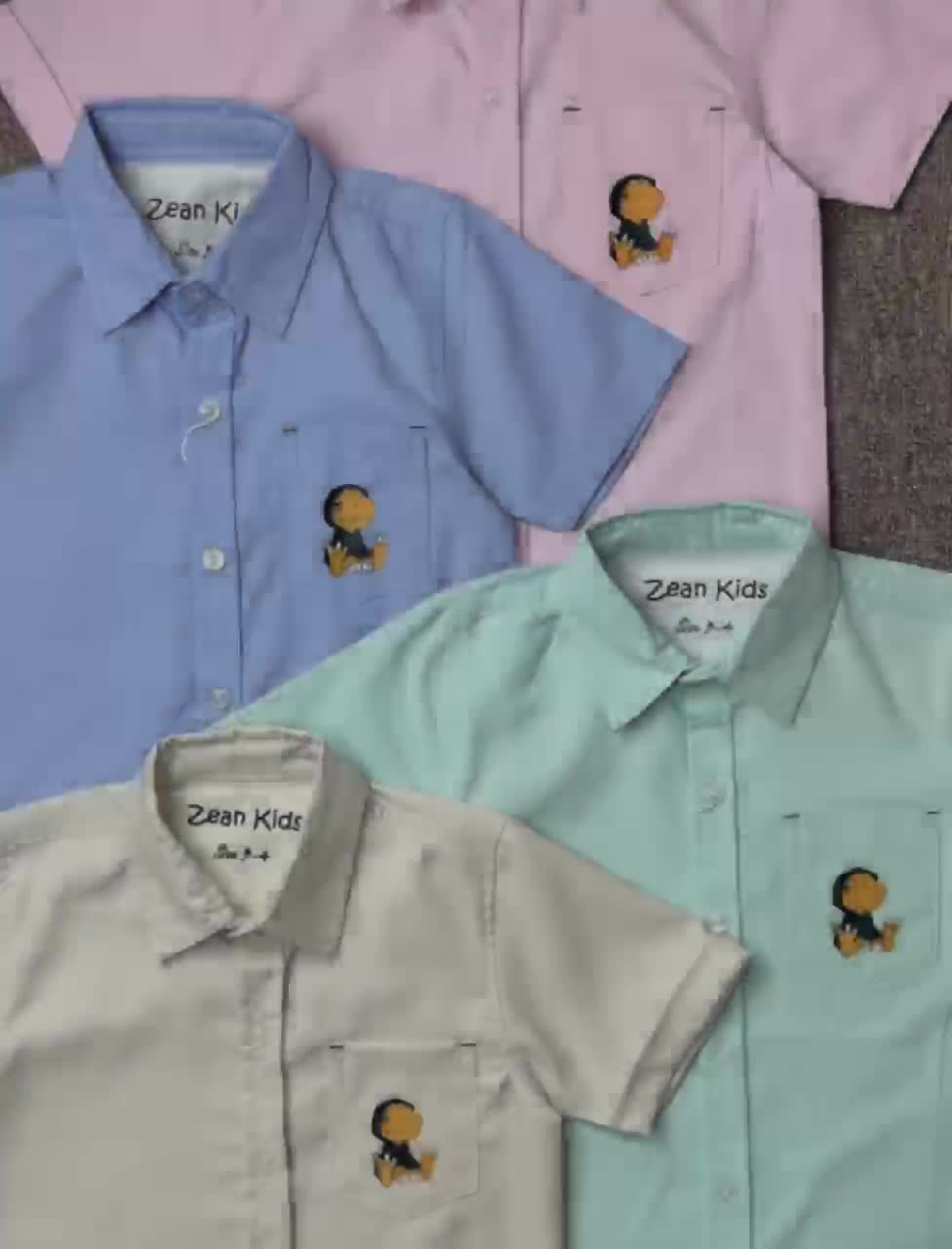 Zeankids kemeja saku Gambar tyrex 4 warna 3-14 Tahun bahan katun pemium murah  kemeja polos terbaru Kemeja Anak Kekinian Baju Kemeja Anak Kemeja Anak Bahan Katun Baju Anak Kemeja Anak Casual Pendek Lembut Nyaman Fashion
