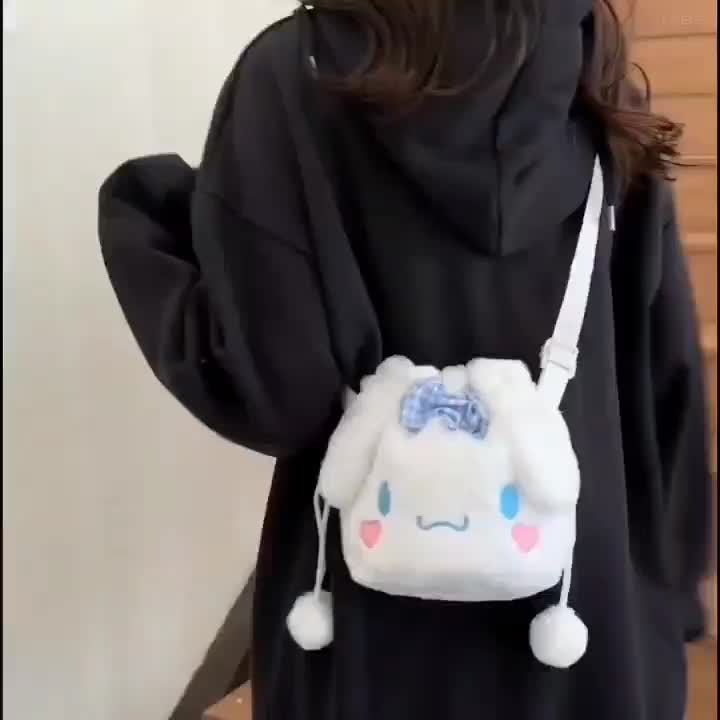 TAS BULU SERUT ANAK KARAKTER SANRIO TAS BULU SERUT CINAMOROLL TAS BULU ANAK TAS BULU KUROMI TAS SERUT ANAK Fashion