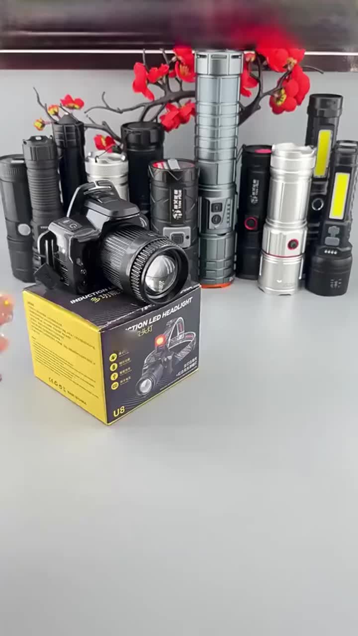 Senter Kepala/TERANG BATERAI LITHIUM Headlamp Berkemah/led Senter Berkemah Headlamp/Outdoor LED Senter Kepala/Super Terang Senter Kepala/LED Senter Super Terang/senter Berkemah Senter Kepala Super Terang Lampu Plastik Usb Camping Sensor Hitam Merah