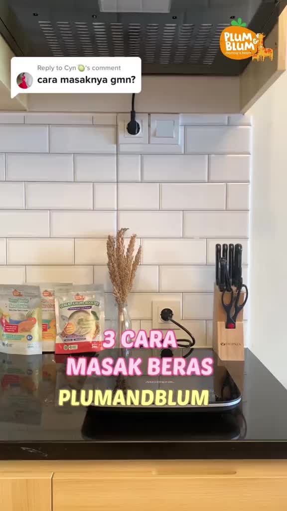 Plum & Blum Beras Mpasi 200gr | Beras Booster | Beras Mpasi Bayi | Bubur Homemade 6 Bulan Beef Chicken Tuna Cheese Beras Nutrisi