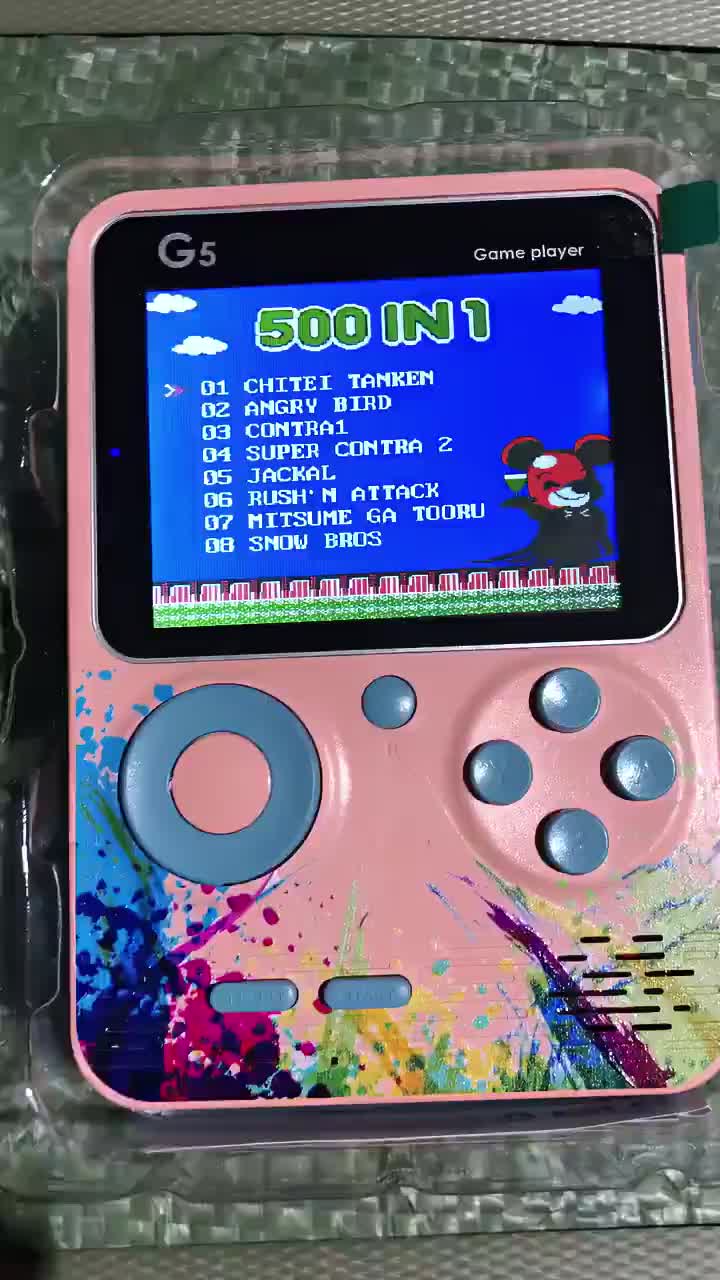 HYTRA Retro 500 Dalam 1 Konsol Game Portable Gimbot Gamebot Tetris 2 Pemain Sambung TV Baterai 1000mAh Gamepad
