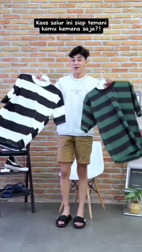 Kaos Salur Stripe Pria Cotton Combed 24s Atasan Pria Model Garis Garis Katun Oblong Distro Dewasa