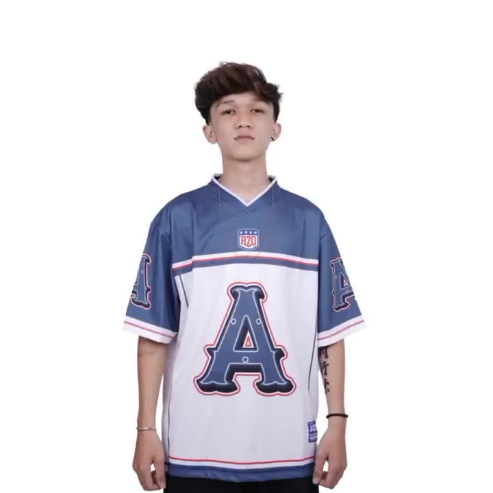 RZQ / J / ALPHABET SERIES / Jersey / Oversize / Streetwear / Retro / Vintage / Music / Korea / Rugby / Art / Alfabet / Alpabet / Daily / Outfit / Sport