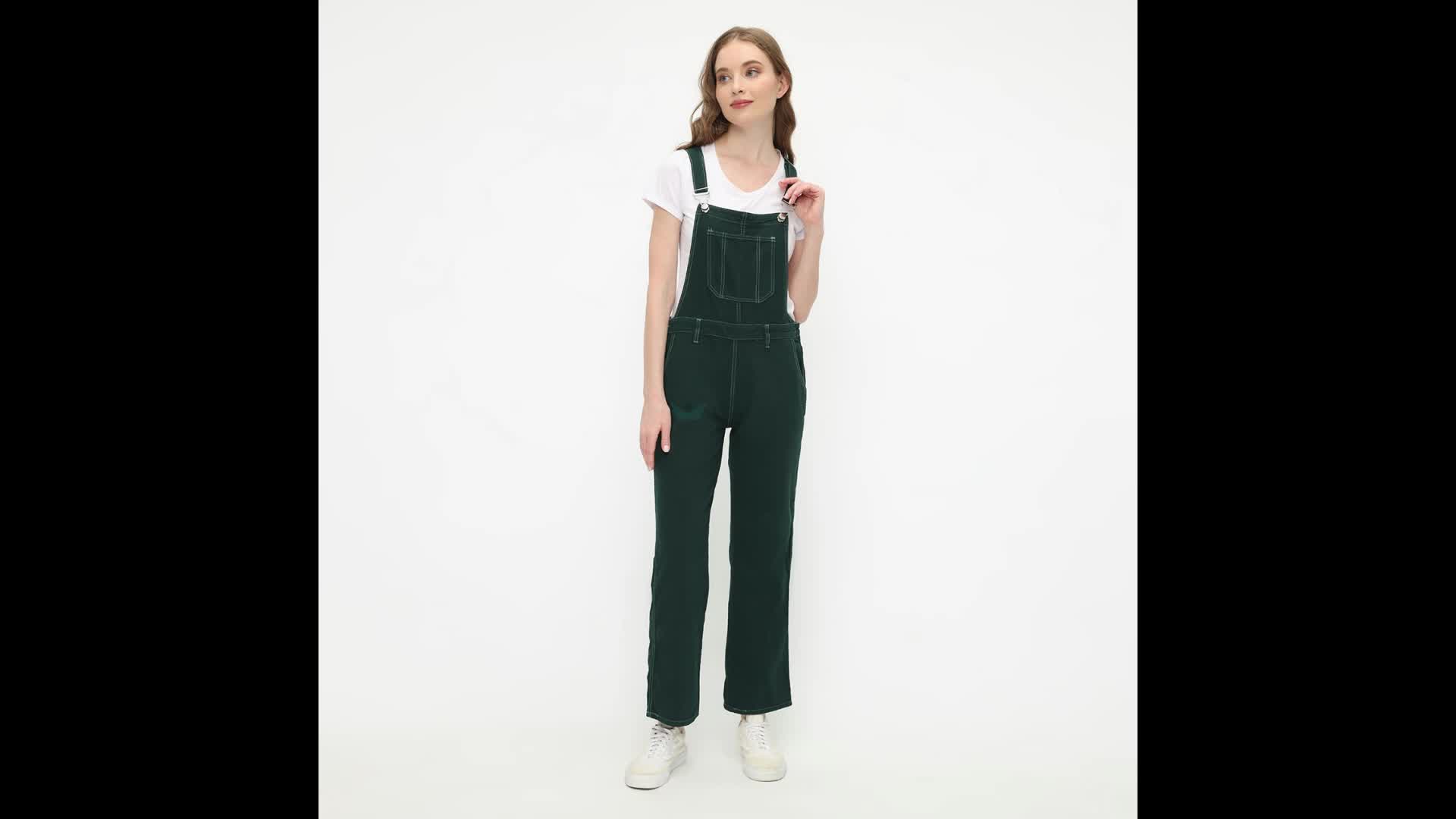 Teal.go Jumpsuit Overall Jeans Panjang Wearpack Wanita Dewasa Casual