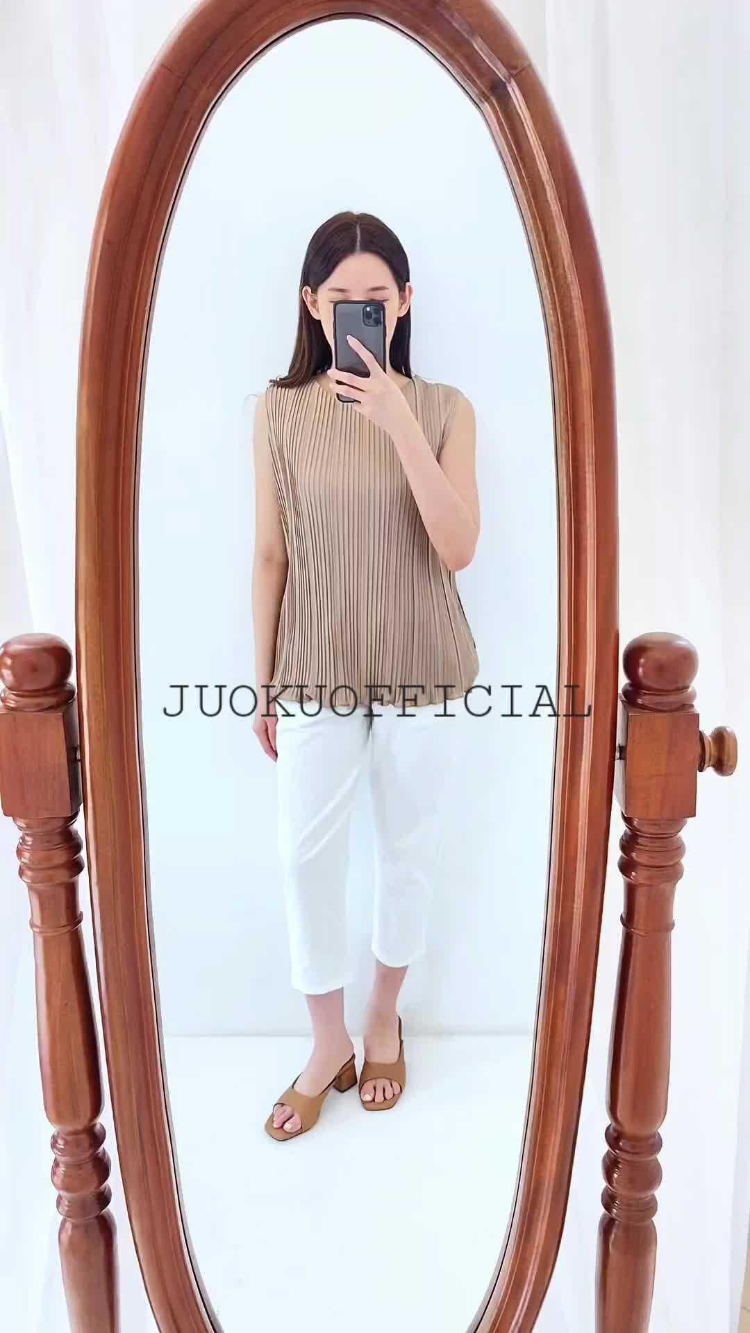 Atasan Plisket BB Wavy Tanpa Lengan / Baju Plisket / Tanktop Plisket / Pleated Top