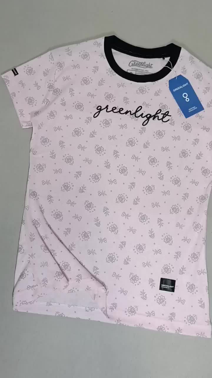 Kaos Distro Wanita Katun Double Knitting Super Halus CW084 Baju Cewek Murah Lembut Motif Bunga Sablon Simpel Atasan Simple High