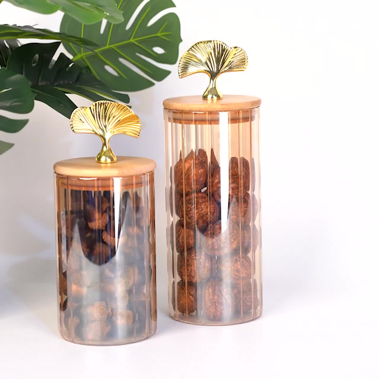 Toples Gold Toples Kaca Guci Penyimpanan Kaca Bening Rumah Meja Kopi Meja Permen Meja Atas Kotak Penyimpanan Retro Mewah Kotak Penyimpanan Disegel Ornamen Dekoratiftransparent Glass Storage Jars Home Toples Aesthetic Lebaran 1 Set Toples Kaca Aesthetic