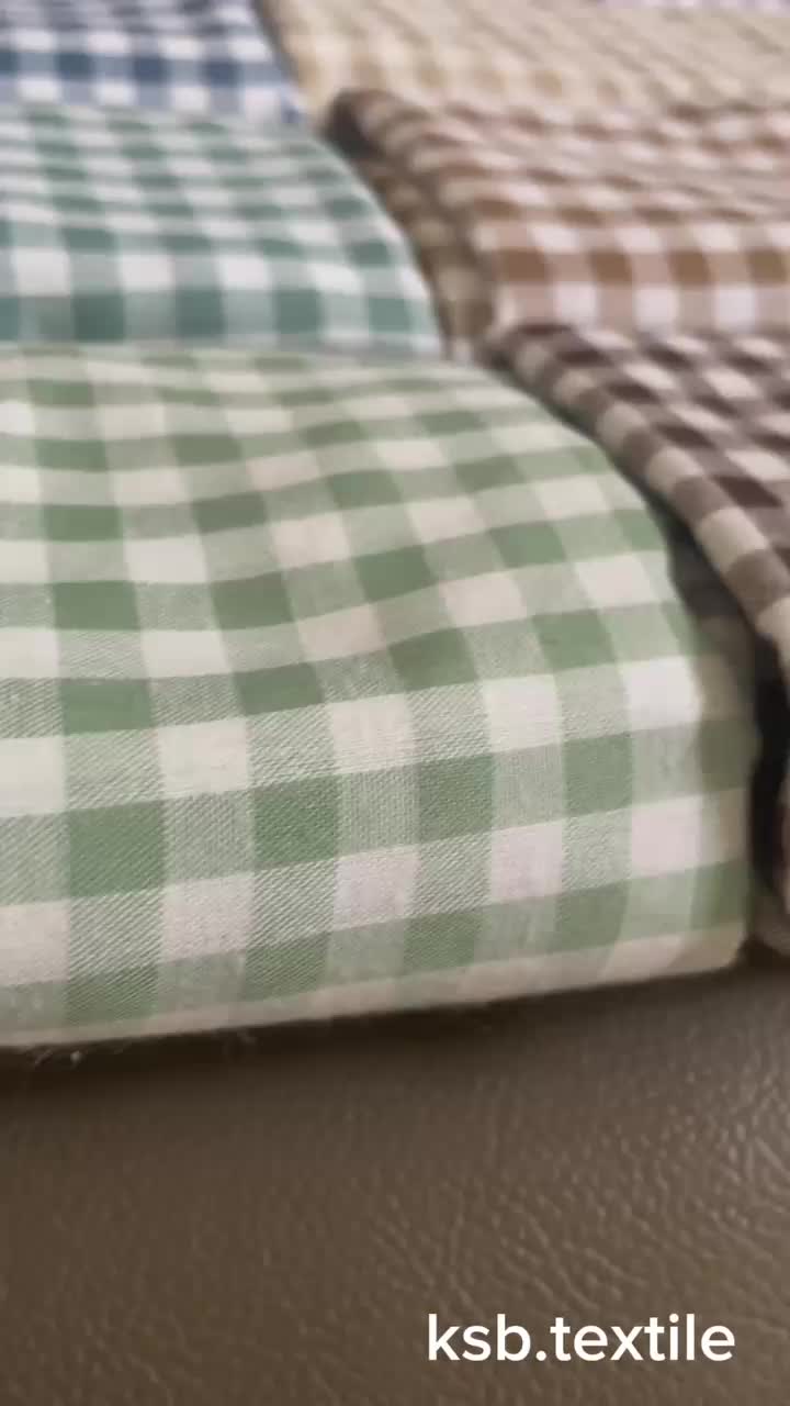 Kain Katun Yarndyed Kotak Premium / Bahan Cotton Yanded Kotak-Kotak Pastel / ECERAN / PER 0.5 METER by ksb textile Merah Sarung