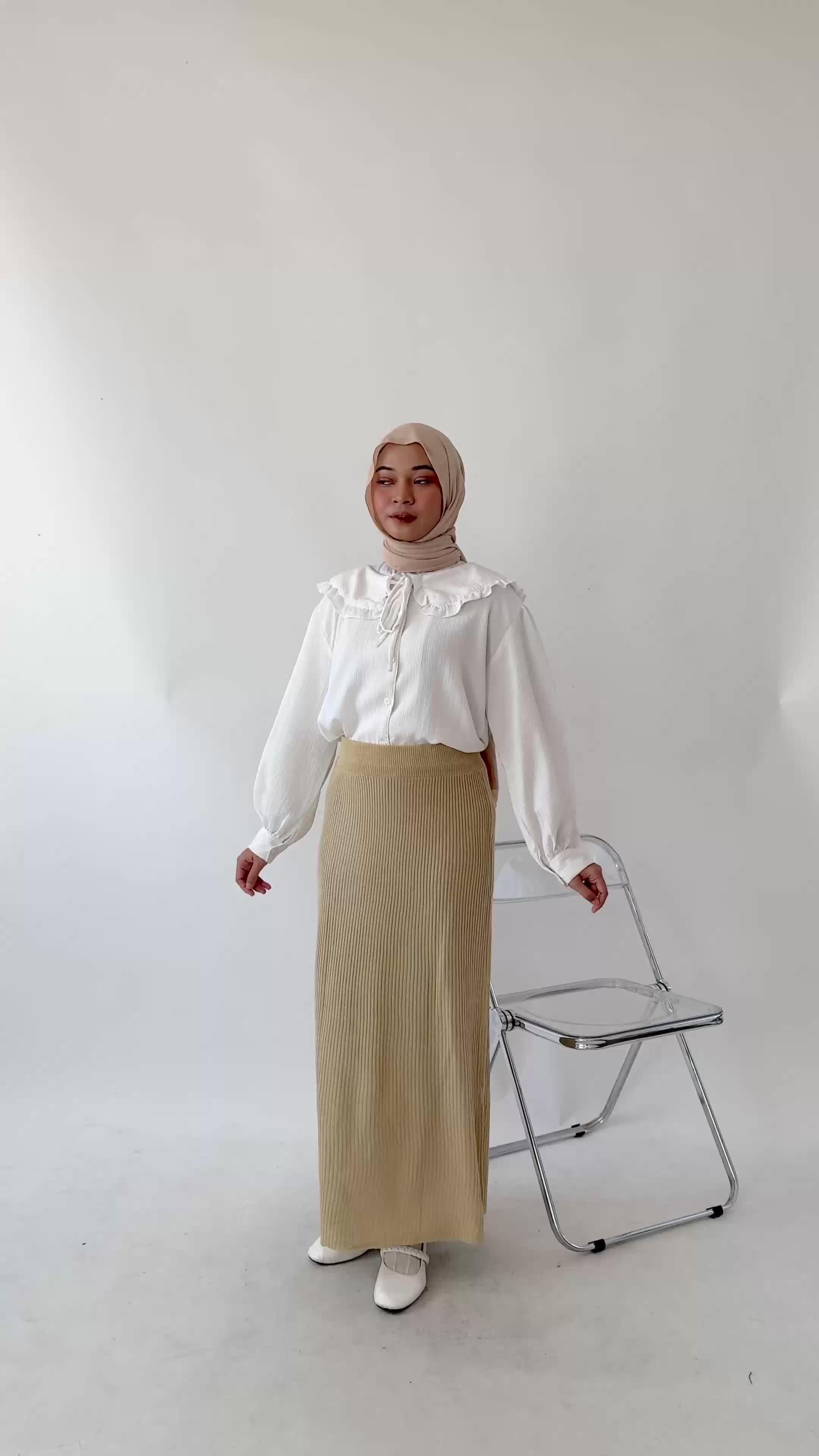 Rok Span Rajut Tebal Polos Wanita Dewasa Panjang KRB