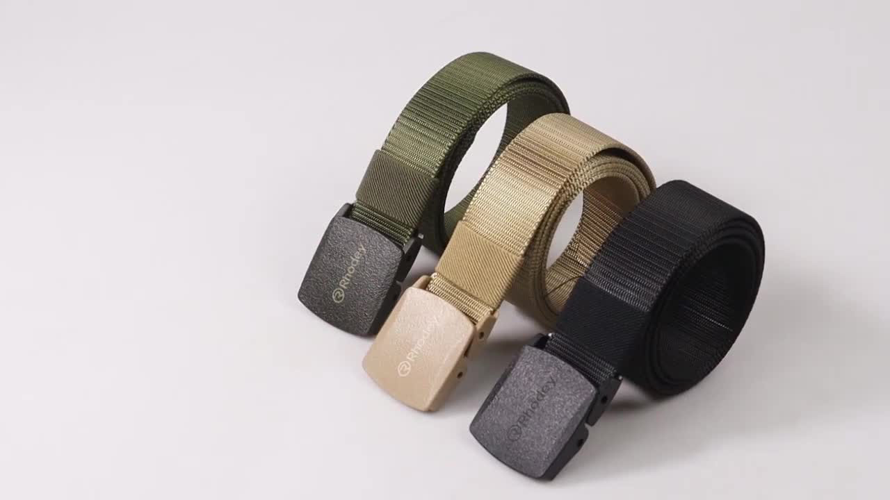 Ikat Pinggang Pria Anti Xray Plastik Canvas Non Metal Automatic Buckle