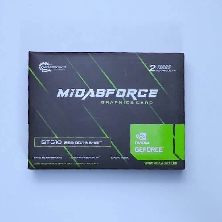 VGA Midasforce GT610 DDR3 64bit 2GB LP Garansi 2 Tahun Pc Cards