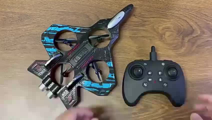 Mainan Pesawat Terbang Remote Control RC Pesawat Tempur dengan LED Lampu Pesawat Glider Airplane Foam
