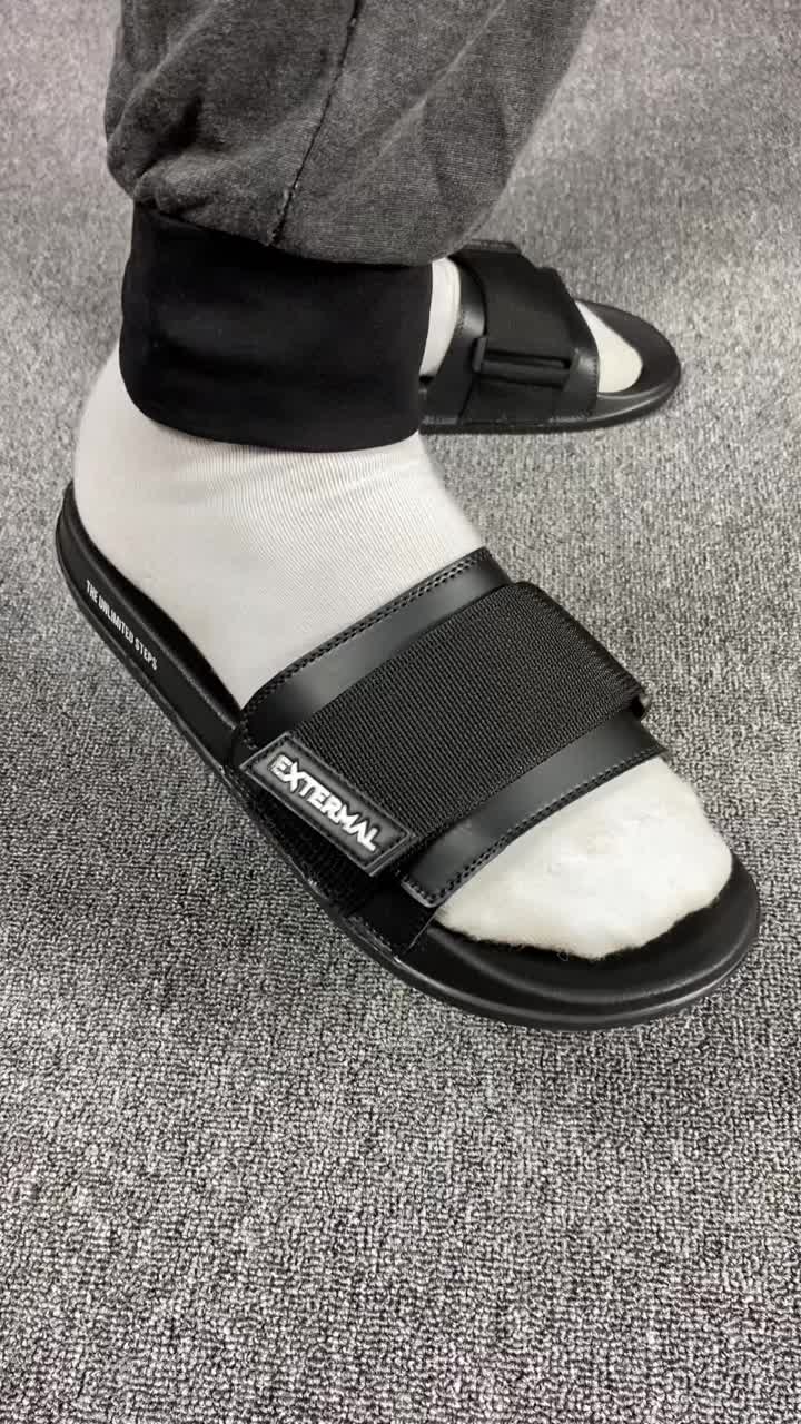 Extermal - Sandal Slide Sendal Selop Casual Slip On Pria Terbaru Kekinian Ex025