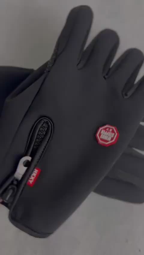 Sarung Tangan Motor Waterproof Dengan Zipper Touchscreen HP handphone Sarung Tangan Motor Anti Slip