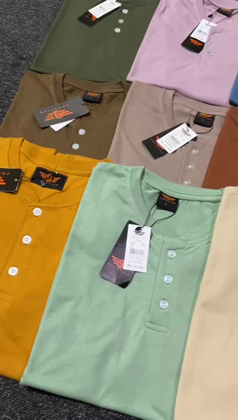 4 pcs 100 Ribu Baju Kaos kancing Pria Wanita warna Random L XL XXL Semi Tshirt Polos Remaja Tshirt Polos Casual Distro Abu Hijau Kuning Maroon