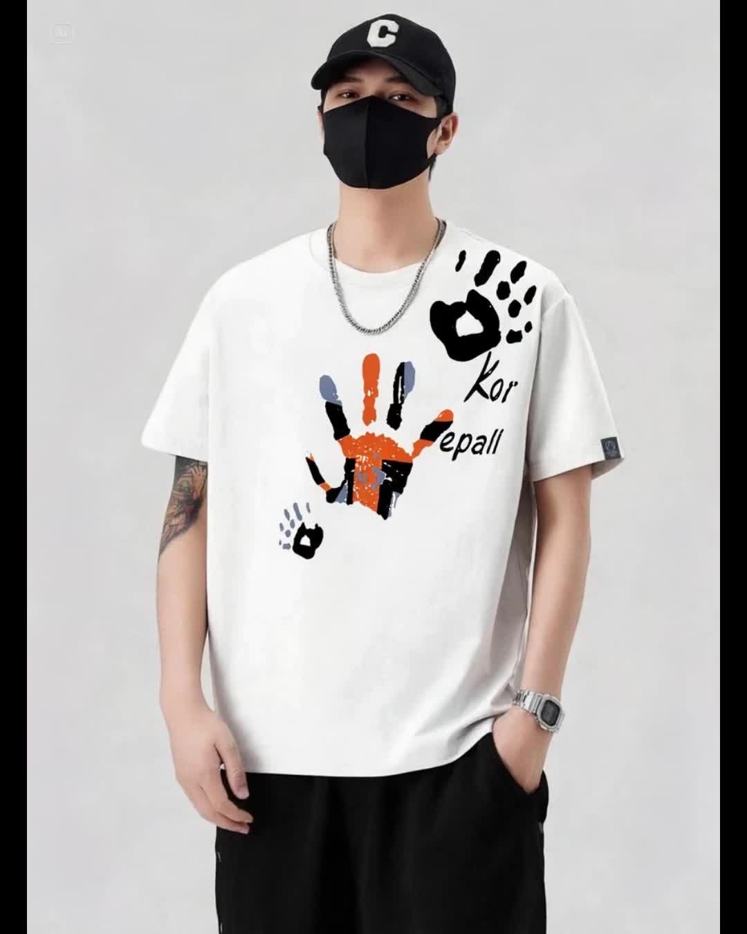 Baju kaos pria dan wanita bahan catton combed 24s sablon print DTF TANGAN