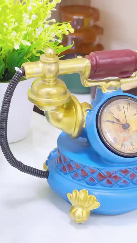 Pajangan Rumah Telephone Resin Pajangan Meja Hiasan Rumah Mewah Vintage Home Decor Televo