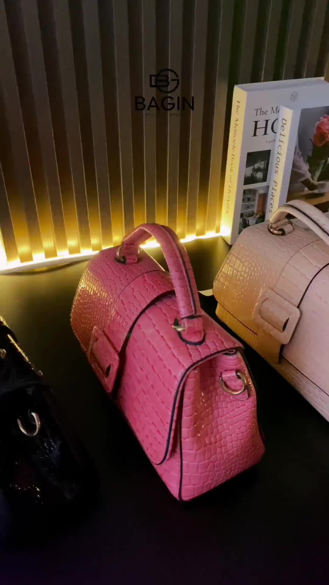 【BAGIN】Surina Bag - Tas Selempang Wanita Fashion Elegan Motif Croco Kulit Pu Leather [gy-171]