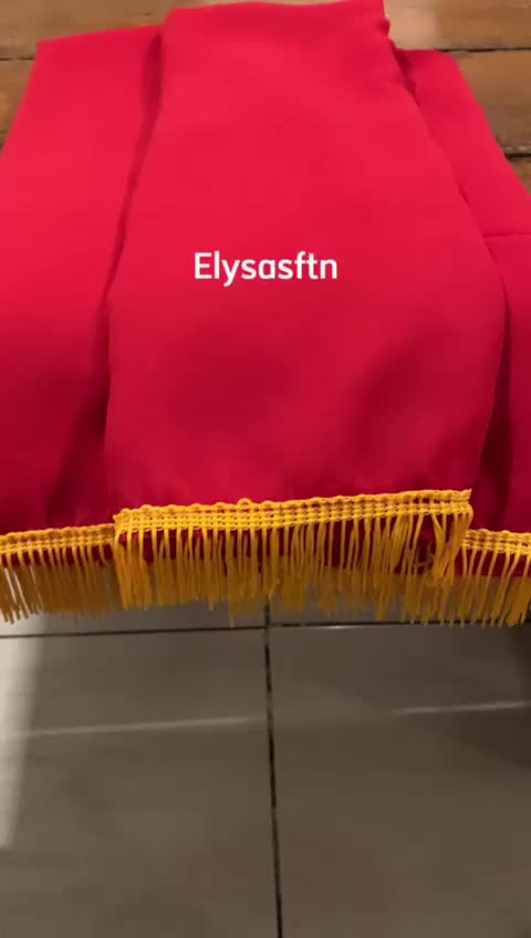 ￼(150 cm x 25 cm) Selendang Tari untuk Anak TK dan PAUD warna Merah