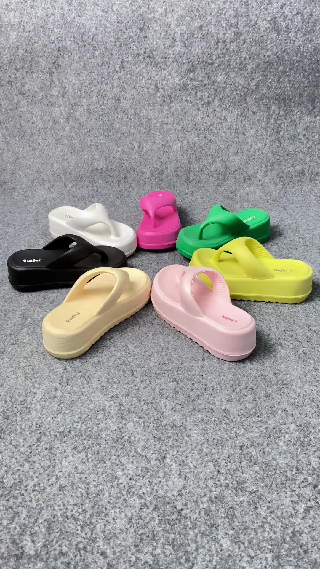 E Label - Yuki Sandal | High Flops Sandal Jepit Hak Tinggi Sandal Karet Wanita Wedges Sendal