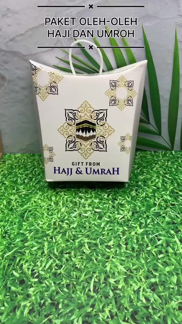 PAKETAN OLEH OLEH HAJI DAN UMROH DUS TALI KEMASAN EXCLUSIF Almond Coklat
