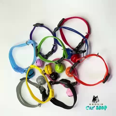 Kalung Kucing Polos Lonceng Ufo Kunci Premium