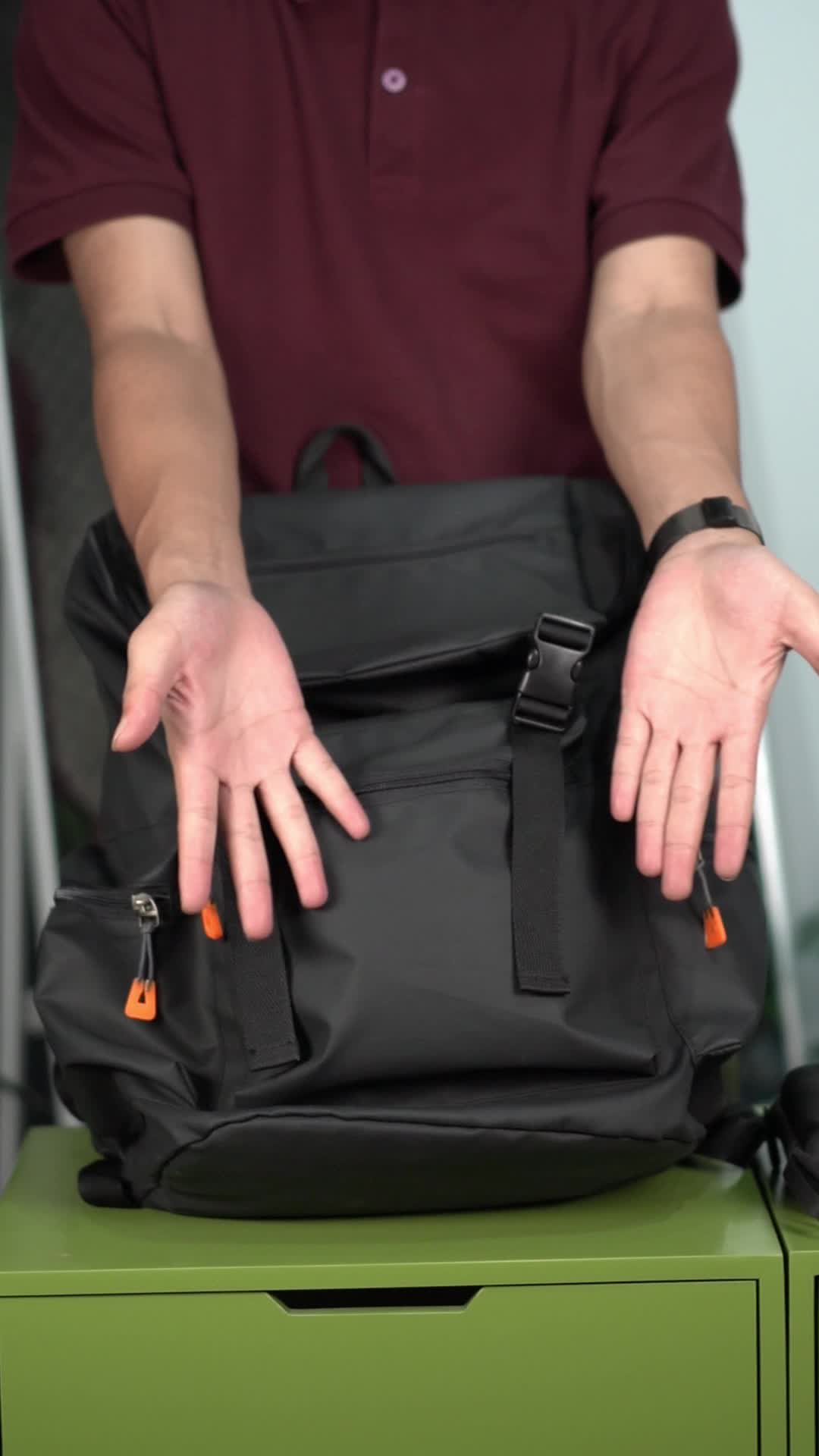 Trendy Olshop - Tas Ransel Pria Xavier - Tas Kantor Sekolah - Daily Backpack - Hitam
