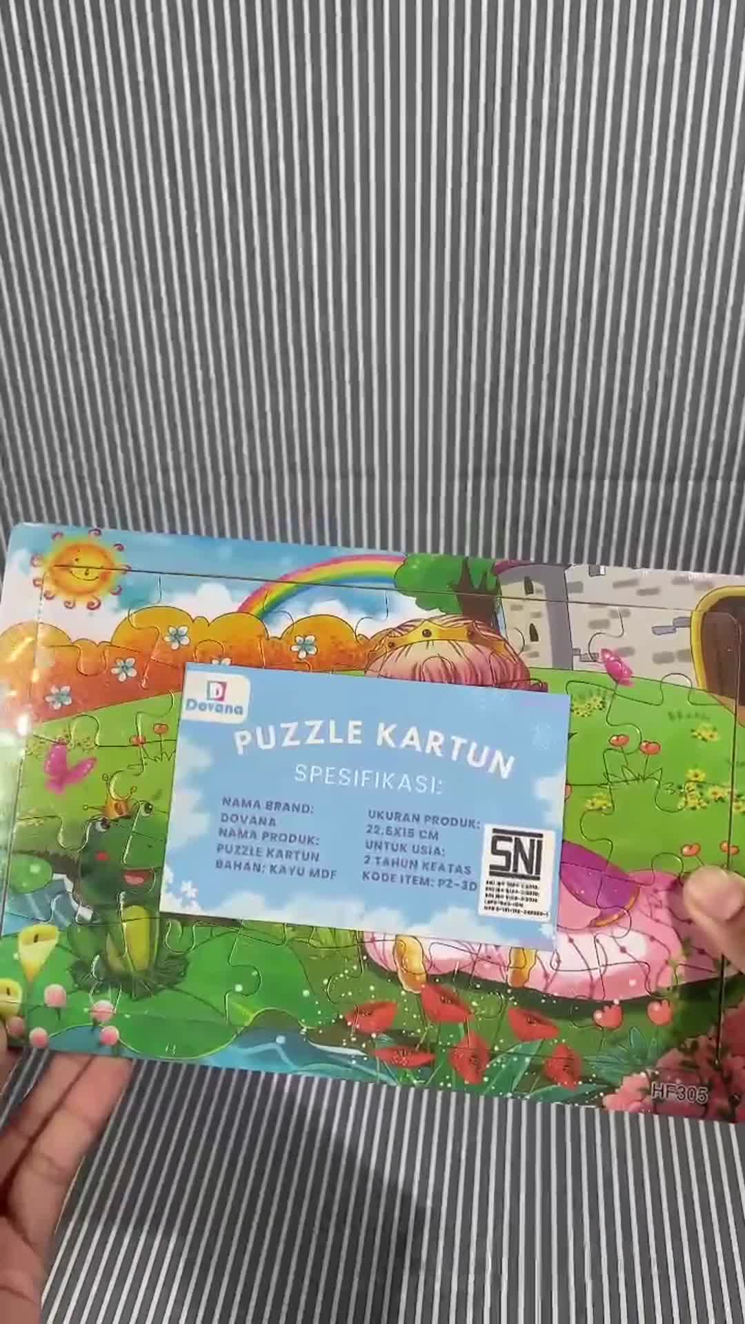 Dovana Mainan Puzzle Kayu Anak Karakter Kartun Hewan Kids Wooden Jigsaw Puzzle Cartoon Mainan Edukasi Anak Toys Games Princess World