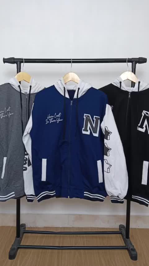 Hoodie Pria Distro Sweater Pria Wanita Terlaris Jaket Original Sablon Inisial Huruf N Terbaru 2024 varsity sweater hoodie cowok
