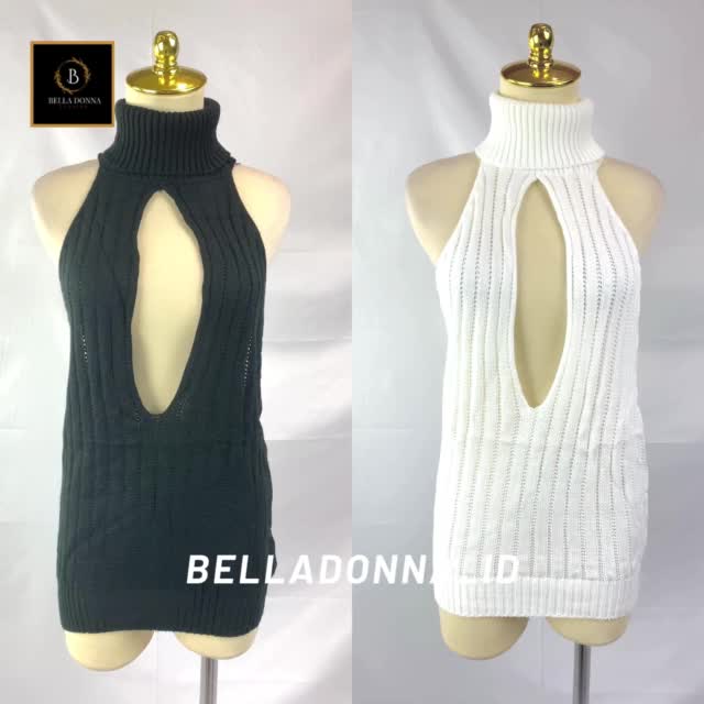 Piyama Lingerie AVALEA Model Rajut Backless Wanita Dewasa Anggun set dress rajut wanita