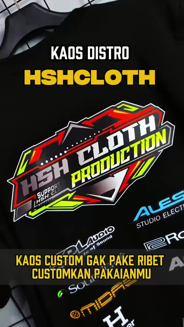 Baju Kaos Distro Baru Sound System Audio Custom Gratis V4 Full Sponsor Bisa Custom - HSHCloth