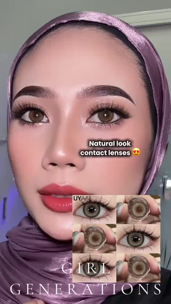 [COD] UYAAI SOFTLENS Aoki gray Caramel LENSA KONTAK 14.0 MM MINUS 0-6.00 USE 6 MONTH
