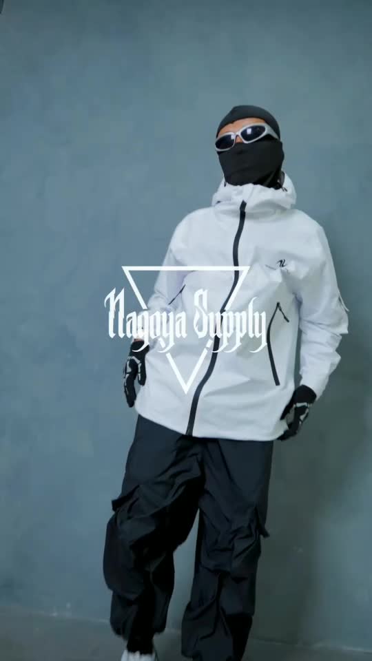 Jacket Gorpcore Waterproof Windbreakers Art NGY - White