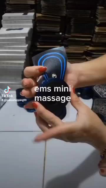 PAKET EMS MINI massager alat pijat elektrik + Gelpad + BONUS