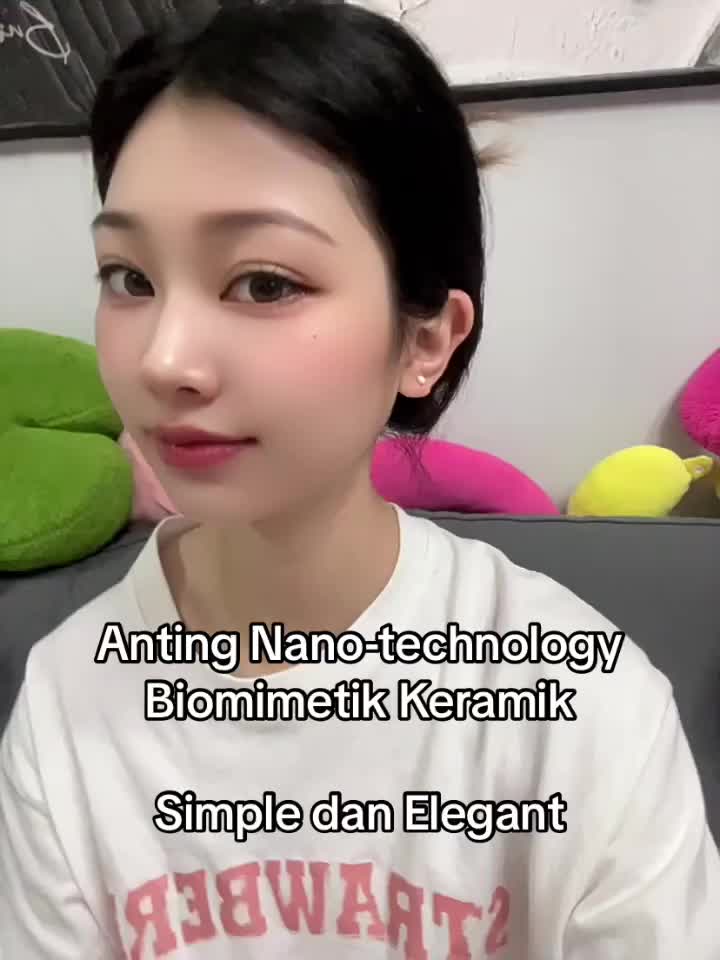 Anting Bio Keramik Harian Biomimetic Sehat Harian Bioceramic Natarie Beauty Ceramic Earring Earstud Anti infeksi Elegant Gift Female Retro Casual Wanita cowok Cewek tindik telinga anting  y2k