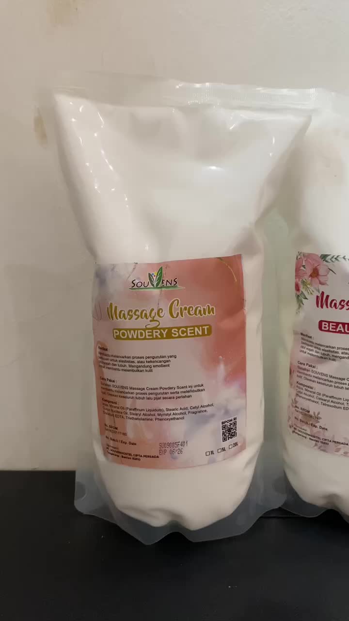 Massage Cream Aromatic / Krim Pijat Urut Salon & Spa Refleksi Kemasan Pouch 1kg Standar BPOM