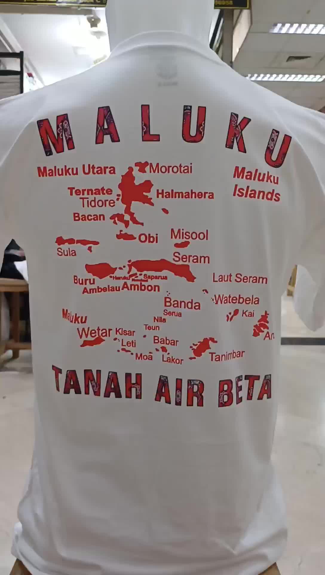 WALE Kaos Maluku Tanah Air Beta Katun Combed