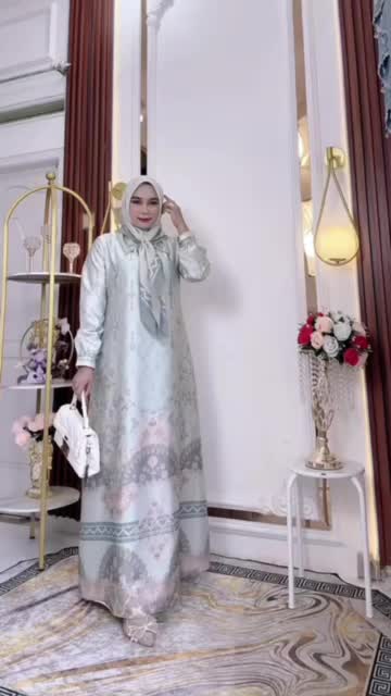 Gamis Sultan Dress Set Hijab Segiempat Gamis Lebaran Miagamma