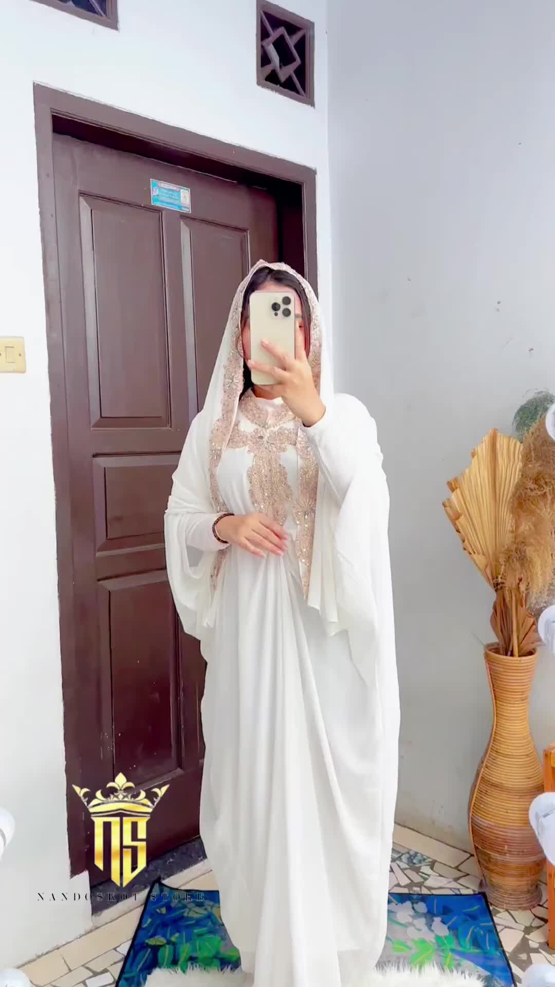 Kaftan pashmina zaqila baju lebaran dan kondangan mewah modern remaja dewasa full ceruty premium